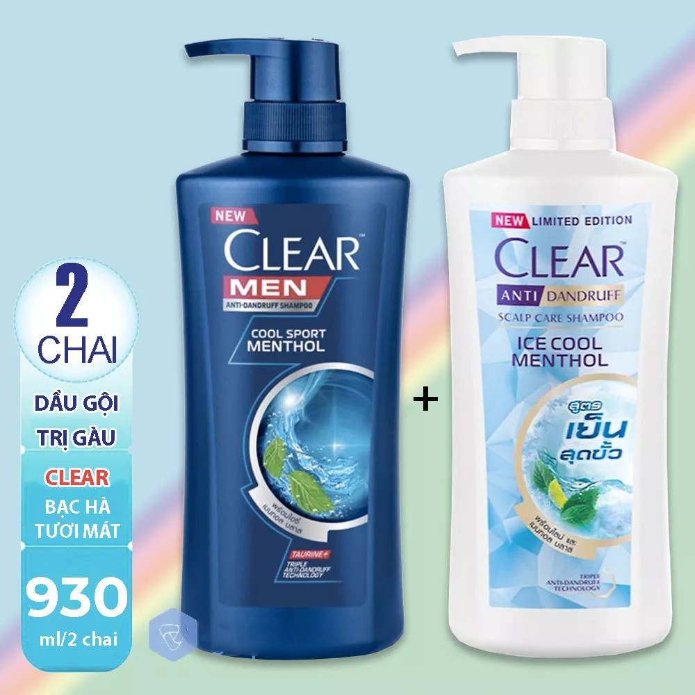 Combo 2 chai dầu gội đầu Clear Men 450ml Thái lan