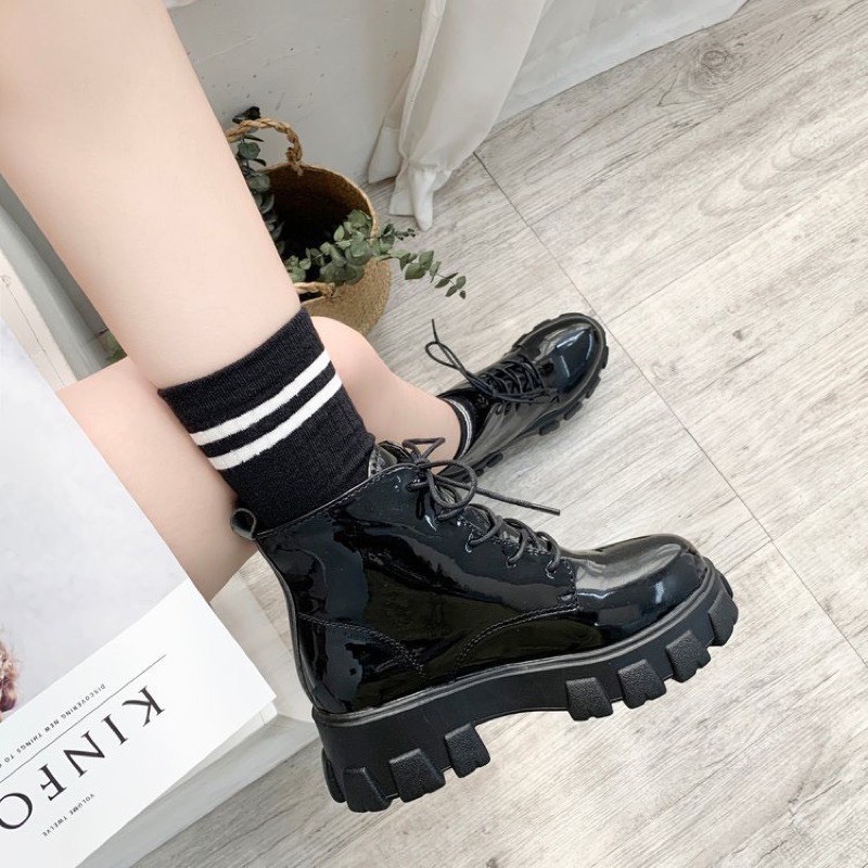 Bốt nữa HÀn Quốc cổ lửng phong cách cá tính trẻ trung