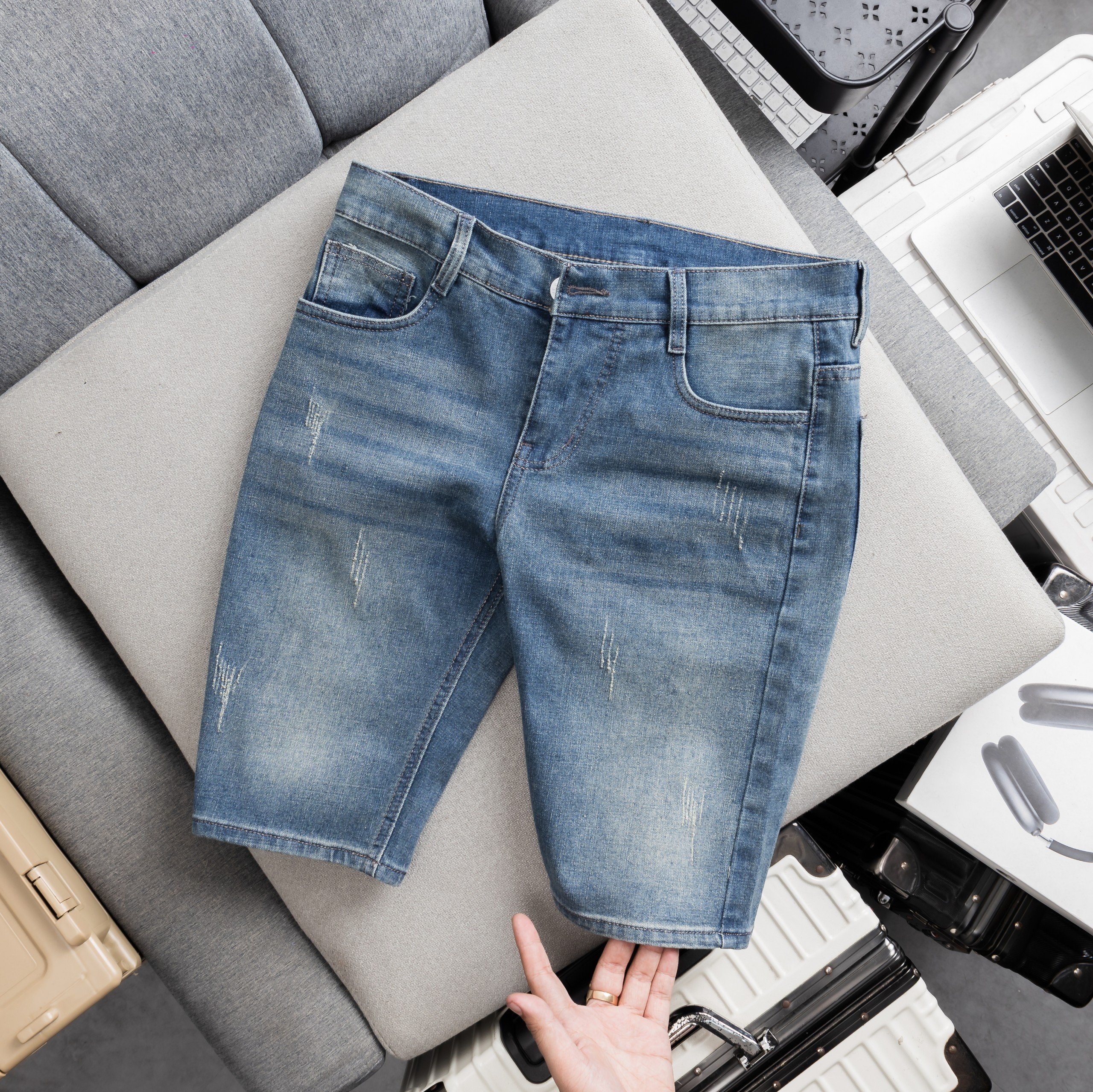 QUẦN SHORT JEAN NAM QUẦN SHORT BÒ NAM CO GIÃN TỐT PHONG CÁCH CHO PHÁI MẠNH BVD002 HÀNG MỚI