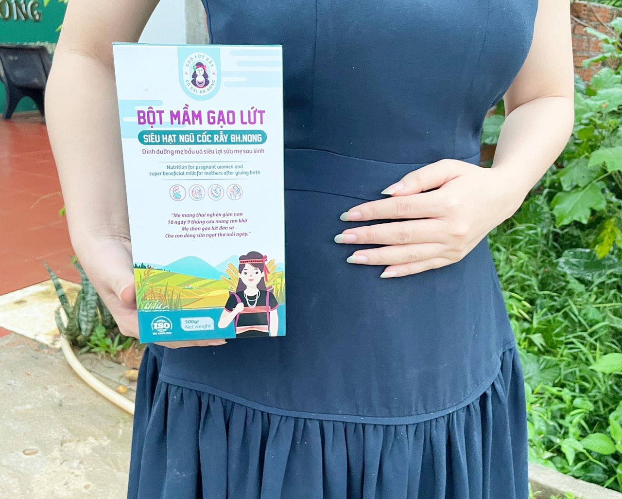 Bột mầm gạo lứt siêu hạt ngũ cốc Bh.nong (Dinh dưỡng mẹ bầu và siêu lợi sữa)