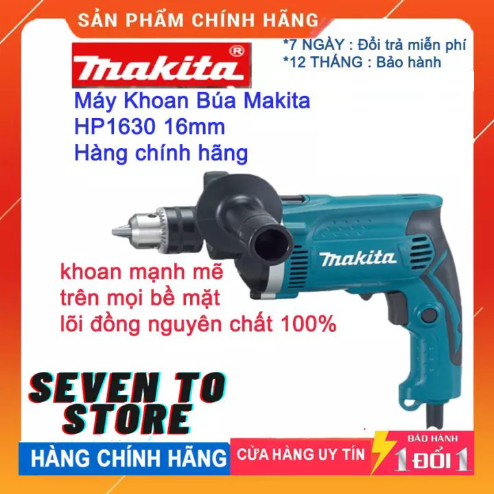 [HCM][  SALE SẬP SÀN ]   MÁY KHOAN BÚA MAKITA HP 1630 . MÁY KHOAN CẦM TAY MAKITA 16MM  MÁY KHOAN ĐA NĂNG XUYÊN THẤU MỌI BỀ MẶT VẬT LIỆU  HÀNG CHÍNH HÃNG MAKITA MADE IN JAPAN