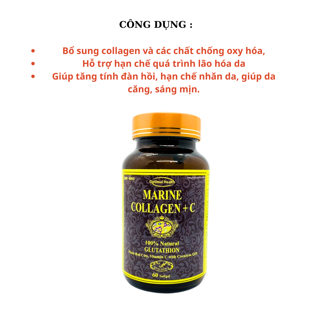 [HCM]ĐẸP DA SÁNG DA COLLAGEN Marine + C Lọ 60 V
