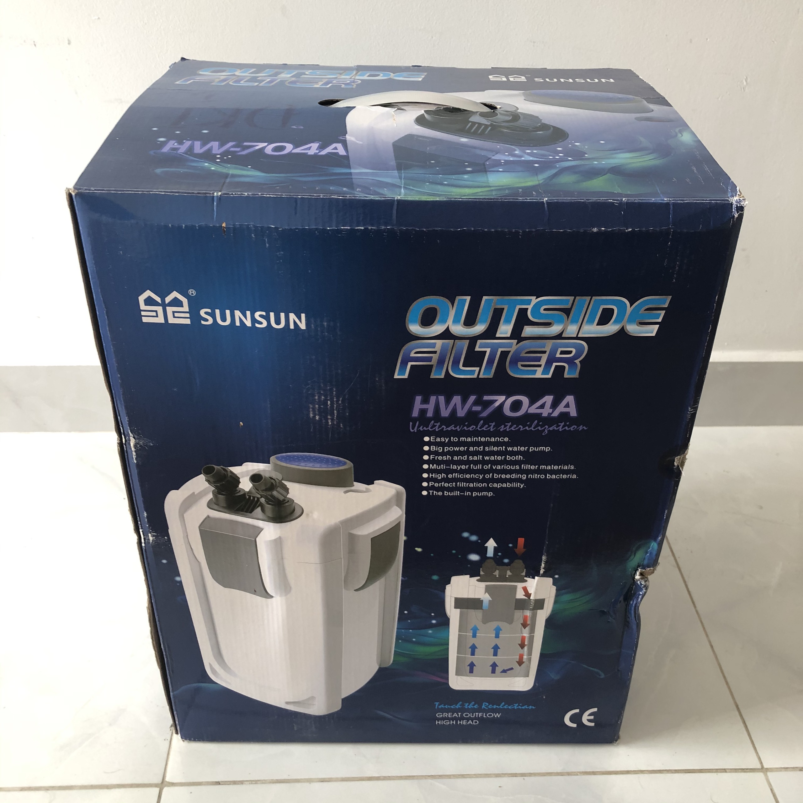 Lọc Thùng Cho Bể Cá Cảnh Sunsun HW-704a (lọc thùng chuyên dụng cho bể cá cảnh)
