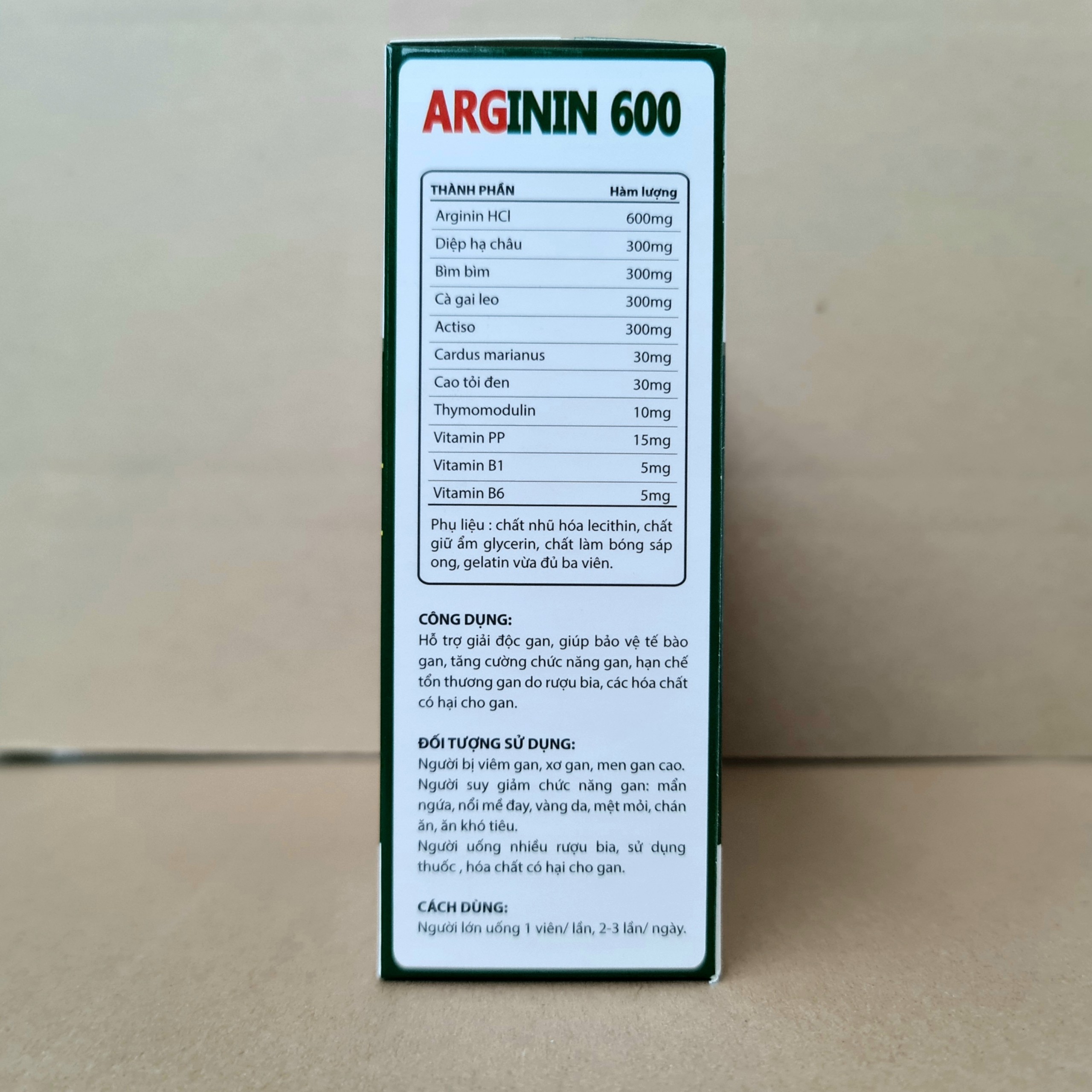 Arginin 600 strengthen liver function-box 60 tablets