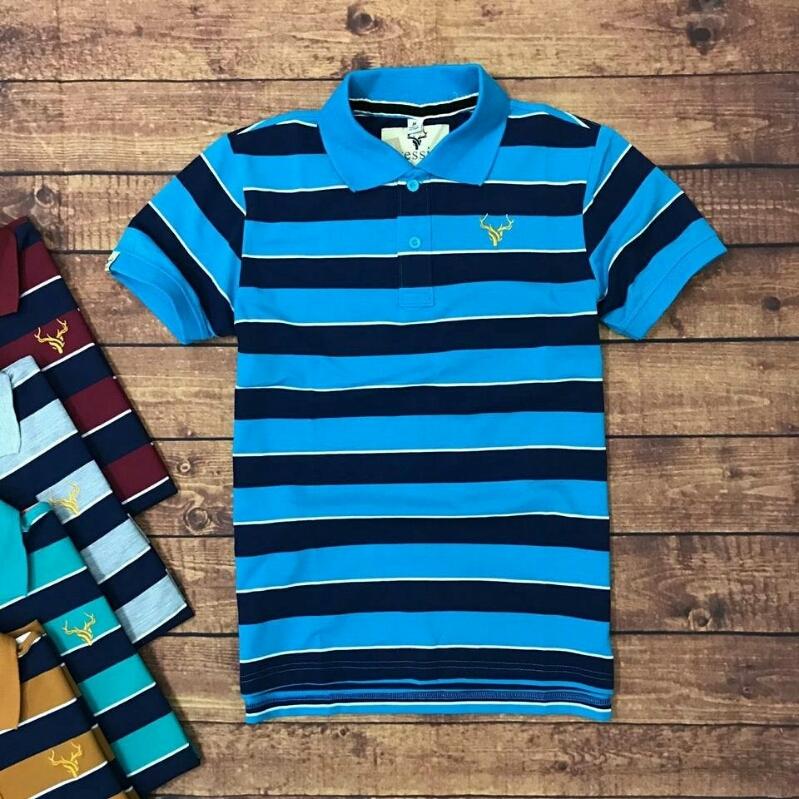 Áo thun 100% cotton phối sọc cực đẹp vải mịn mát socyes012