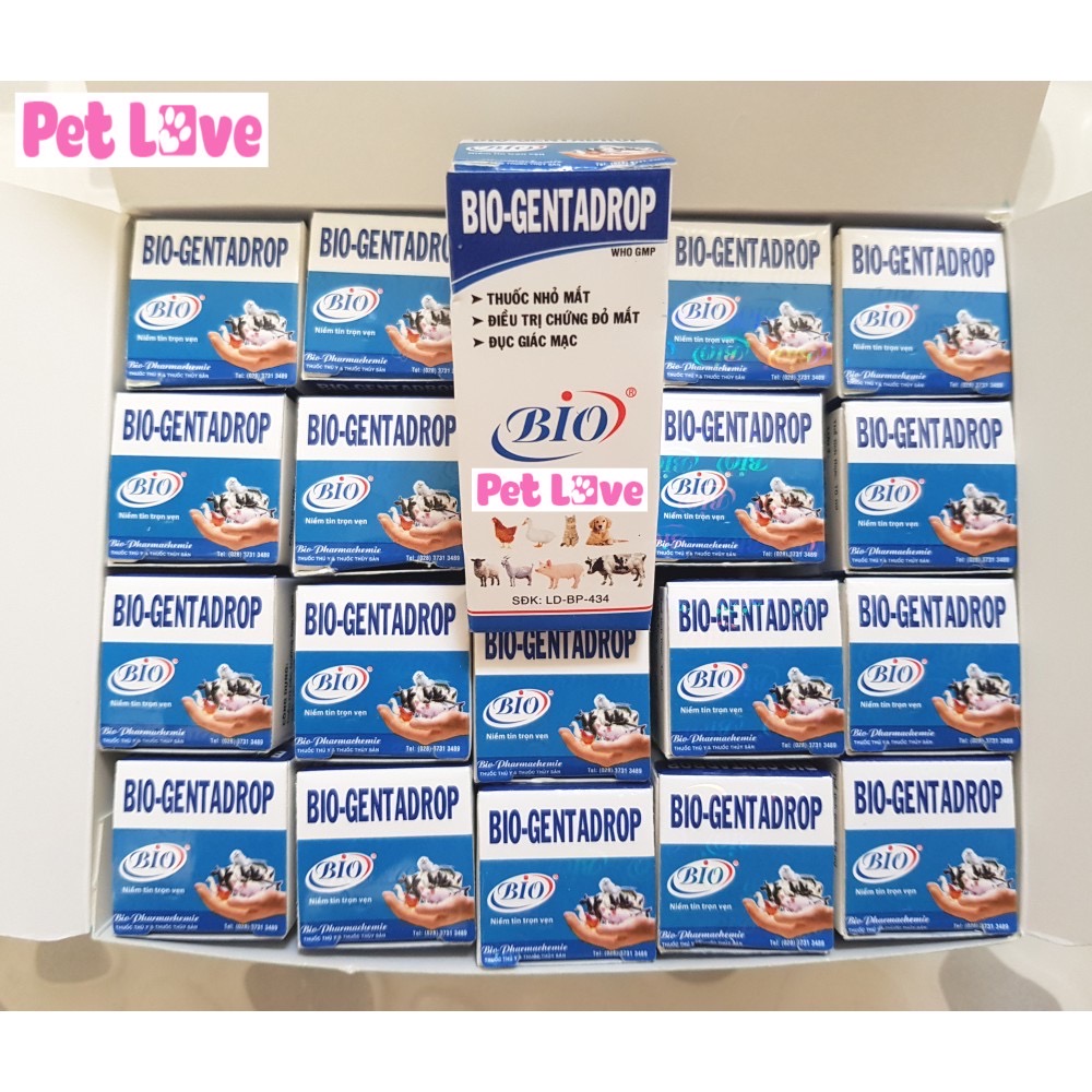 Bio Gentadrop nhỏ mắt chó mèo (chai 10ml)