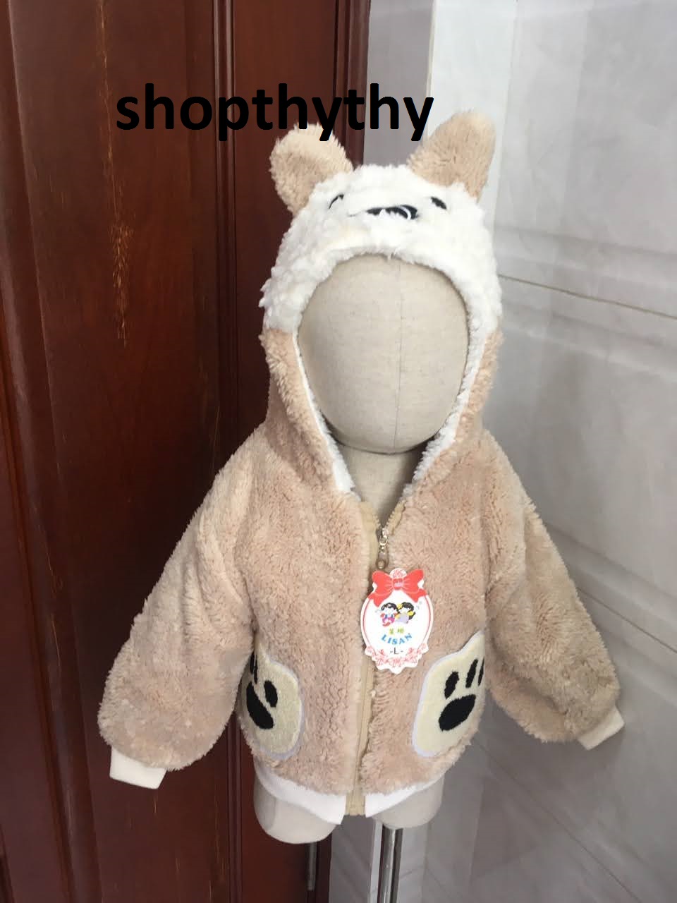 Áo khoác lông cừu dành cho bé từ 8 - 14kg