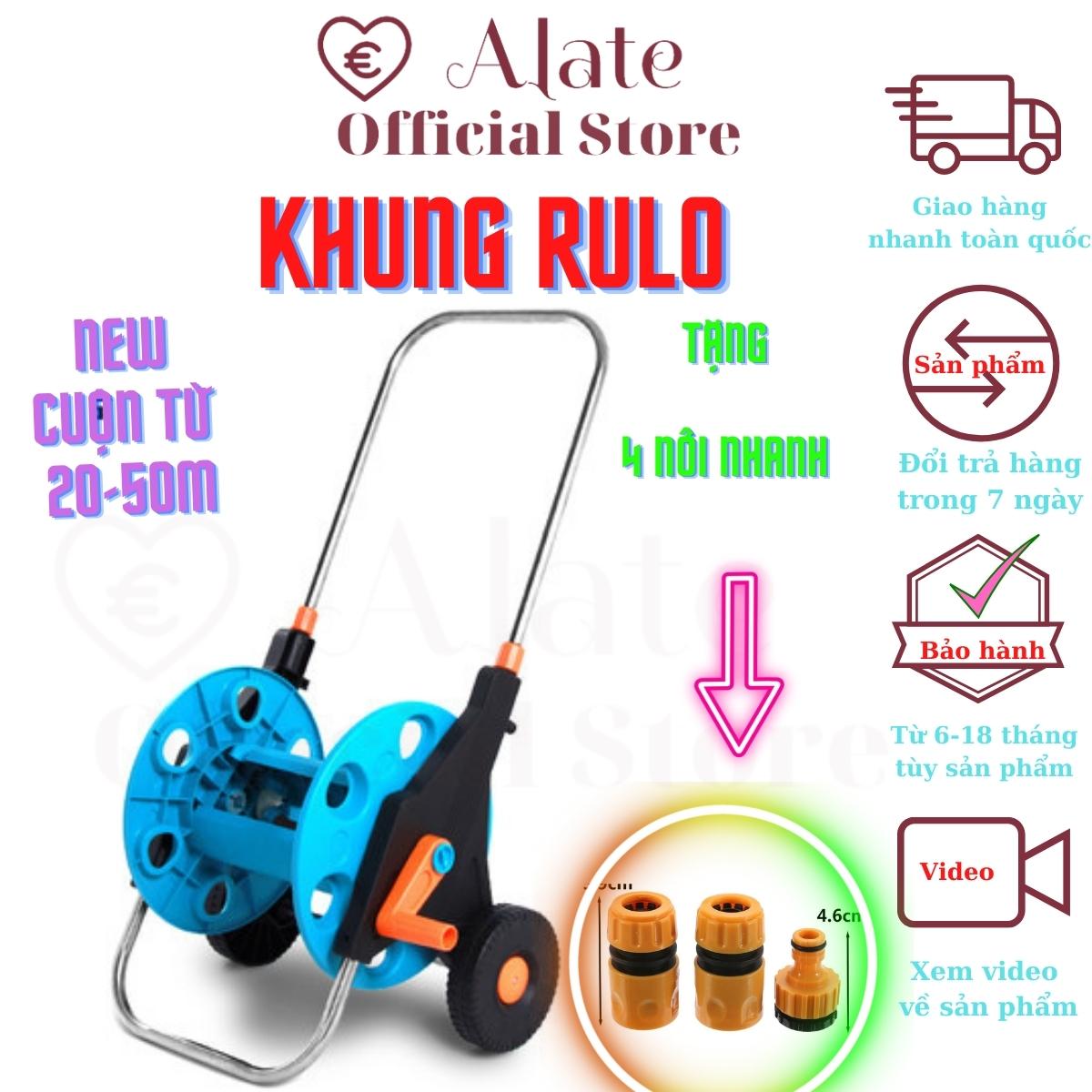 Khung cuộn dây ống nước Lionking Tonydx từ 20 đến 50 mét phi 18, tự động xếp dây khi thu, tặng 4 nối nhanh bảo hành 6 tháng Alate store