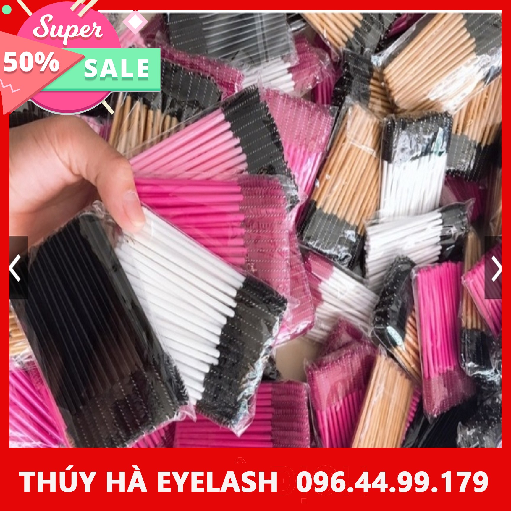 [HCM]Chổi chải mi nối ( BỊCH 50 CÂY)_dụng cụ nối mi_THÚY HÀ