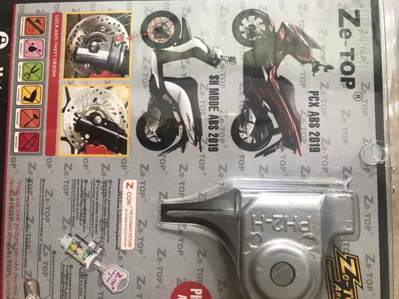 KHÓA ĐĨA Z-CON CHO XE SH MODE ( THẮNG ABS ) 2019 CHỐNG TRỘM