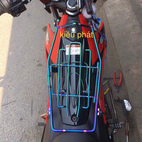 Baga Raider Satria TITAN ĐEN INOX kèm đệm