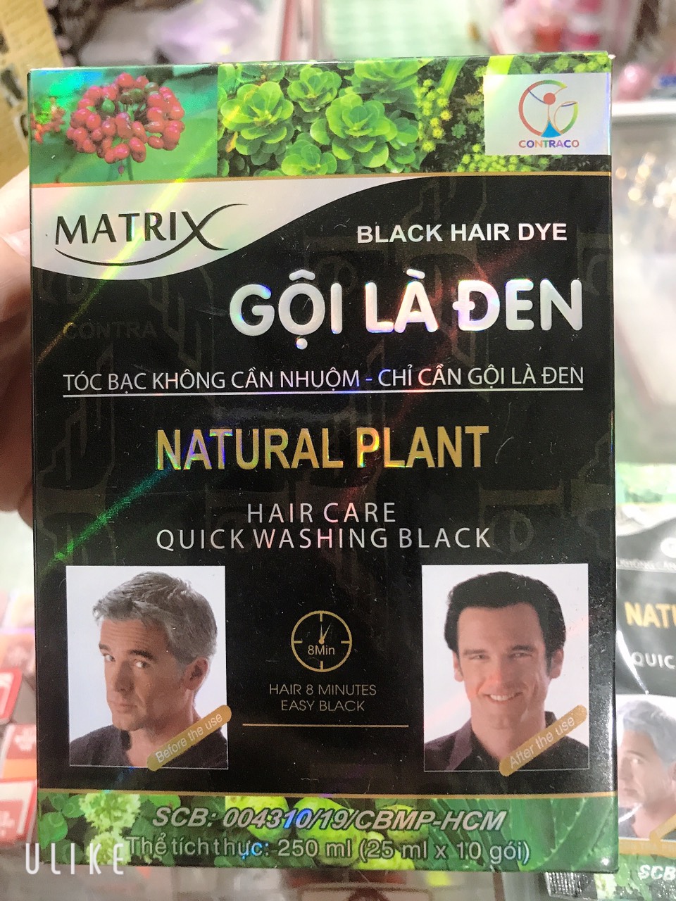 gói gội là đen phủ được tóc bạc MATRIX  1 gói 25ml