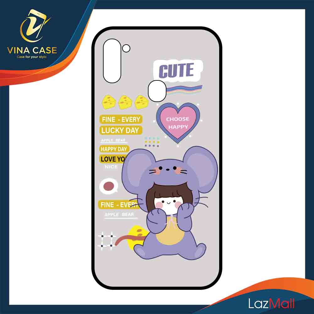 Ốp lưng Vina Case Samsung A11/A10/A20/A30/A70/A51/M30S.. in nhám hình mẫu Girl Cute chống bám vân tay