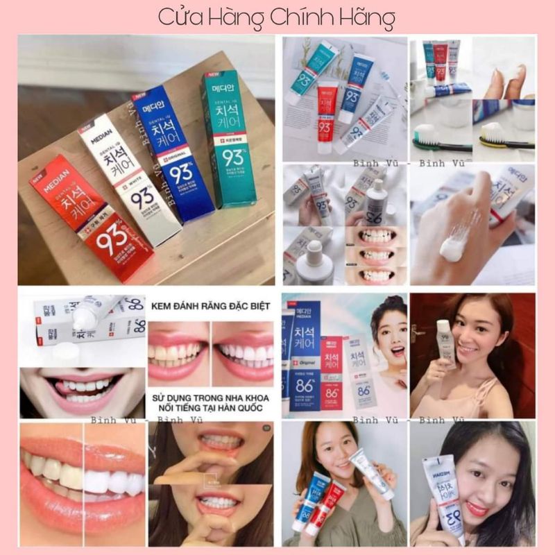 KEM ĐÁNH RĂNG TRẮNG RĂNG MEDIAN 93% HÀN QUỐC 120G