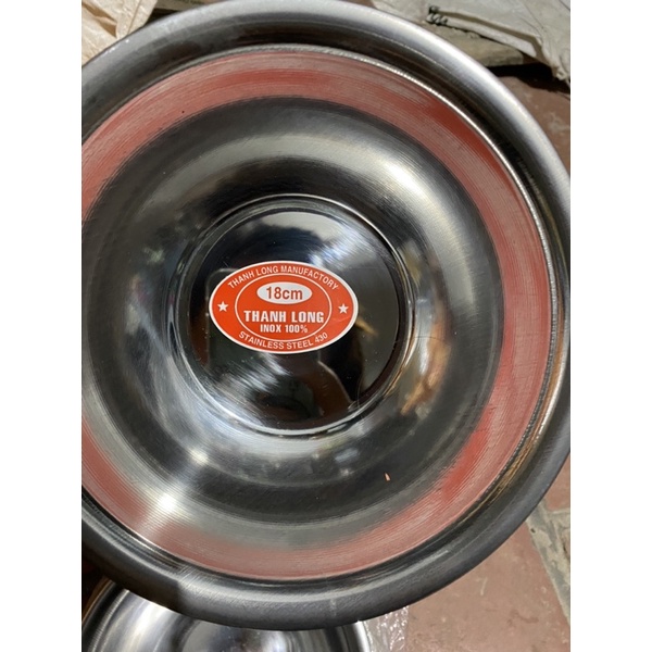 Bát inox bền đẹp size 16cm, 18cm