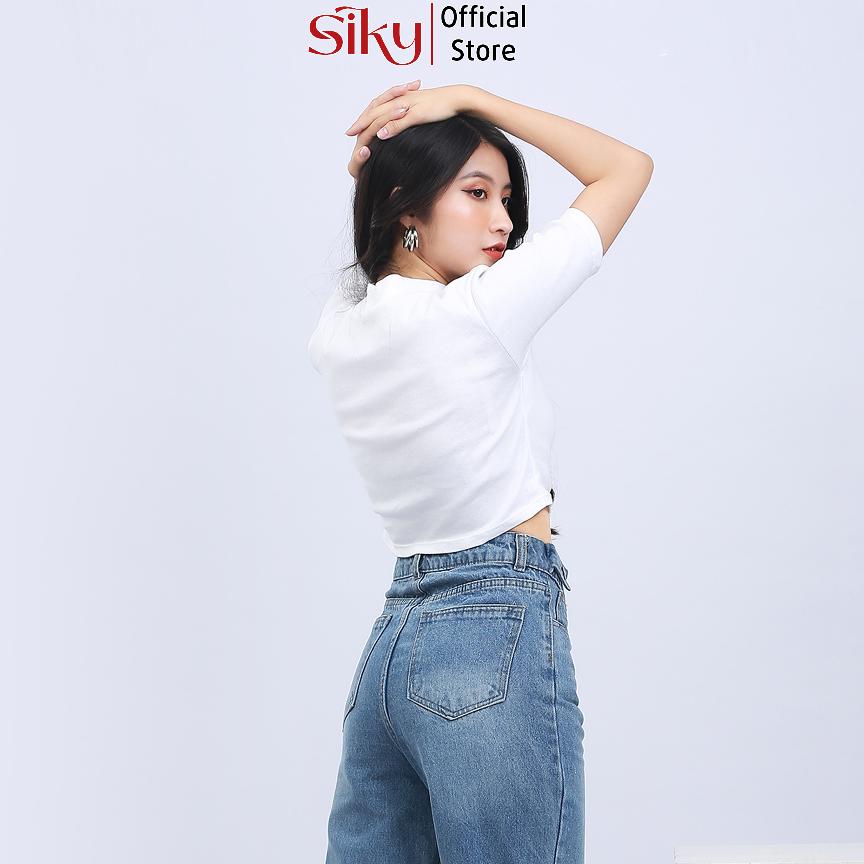 Áo Croptop Hoa cúc - Siky - A03