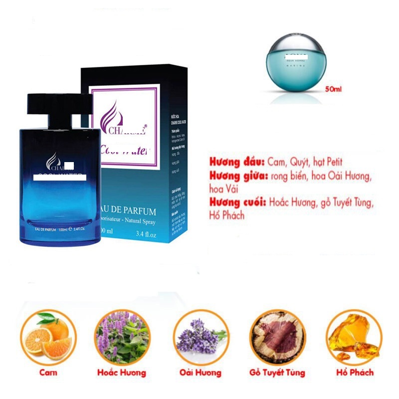 Nước Hoa Chiết CHARME COOL WATER 10ml