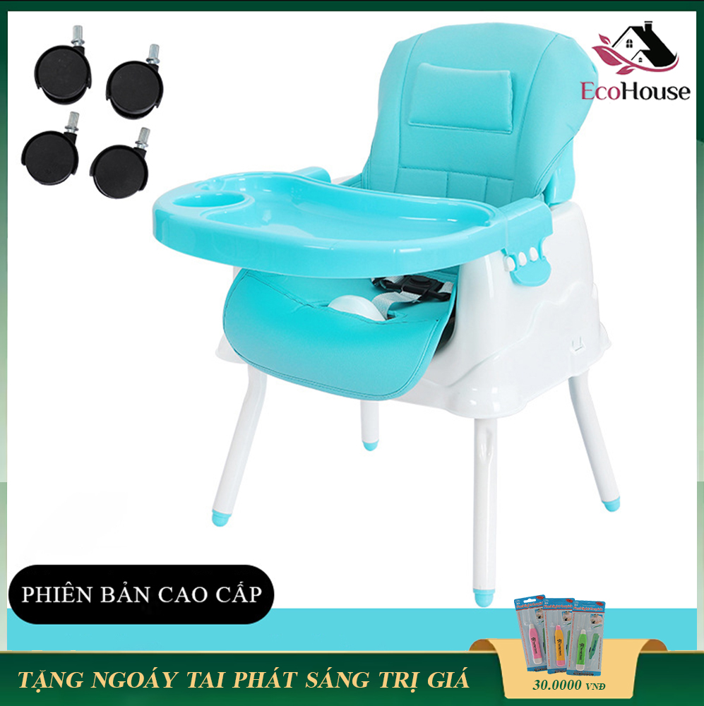 Ghế ăn dặm cho bé 3 chế độ tiện lợi, gấp gọn, đệm cao cấp kèm bánh xe, chân sắt, thiết kế thông minh, an toàn cho trẻ, bảo hành 12 tháng, lỗi đổi mới trong 7 ngày đầu nhận hàng