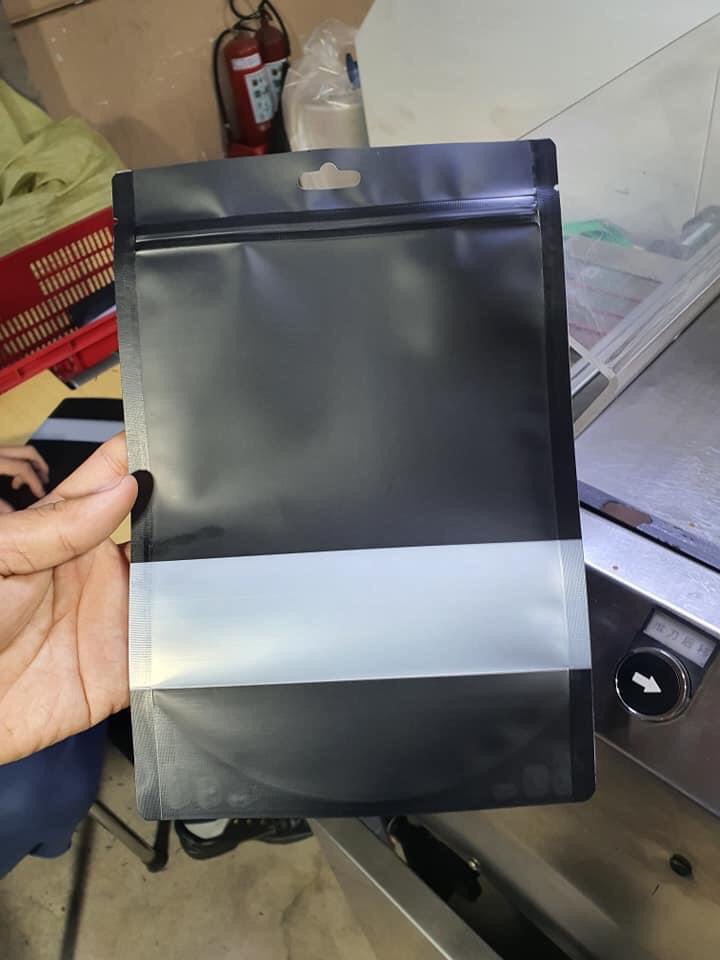 1kg - túi zipper màu đen cửa sổ tràn