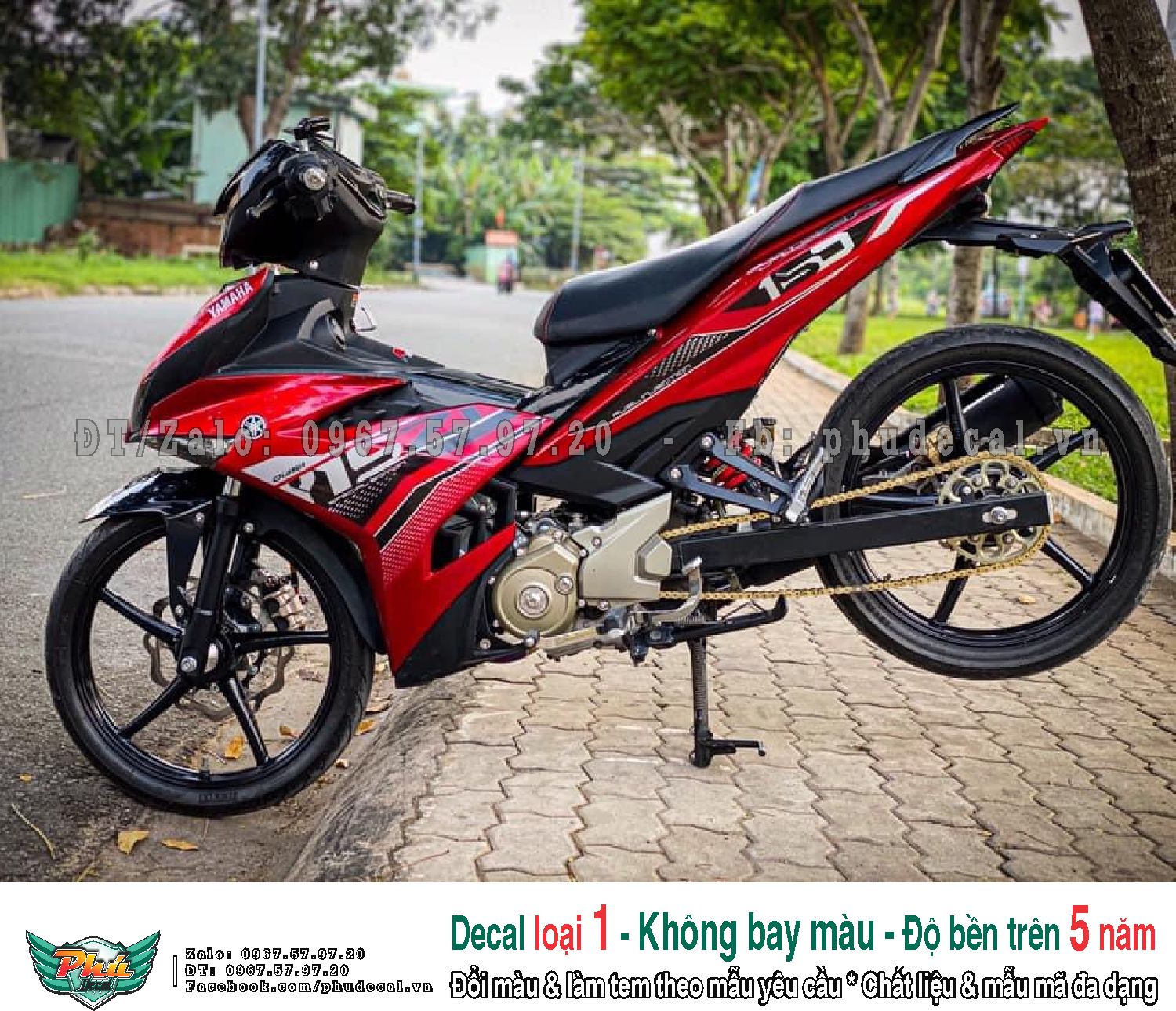 Tem rời Exciter 150 Y15ZR đỏ đen (a)