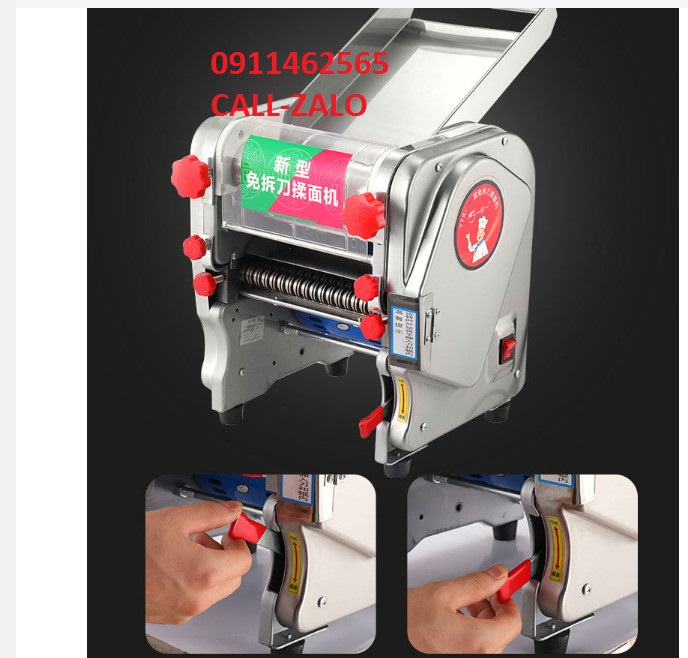 Máy cán bột ,cắt sợi tự động trục cán 24cm,thiết kế cần gạt tiện lợi, cán bột bánh bao, bánh gối ,đế pizza -inox 100%,hàng cao cấp bảo hành 1 năm