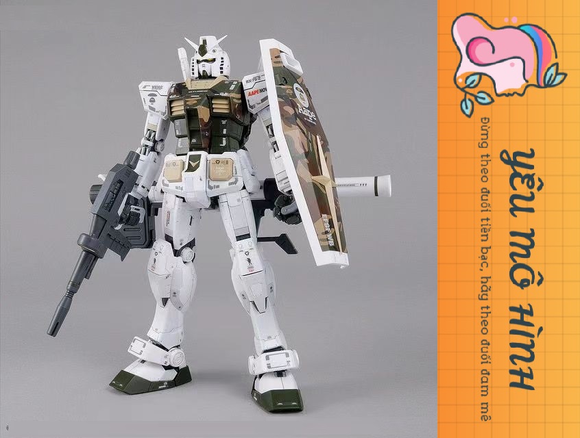 Limited edition Gundam MG RX-78-2 Ver 3.0 Camo Daban Tặng kèm Decal nước