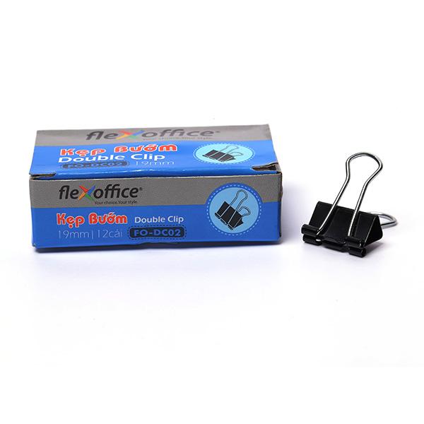 Combo 2 hộp kẹp bướm flexoffice 19mm fo-dc02