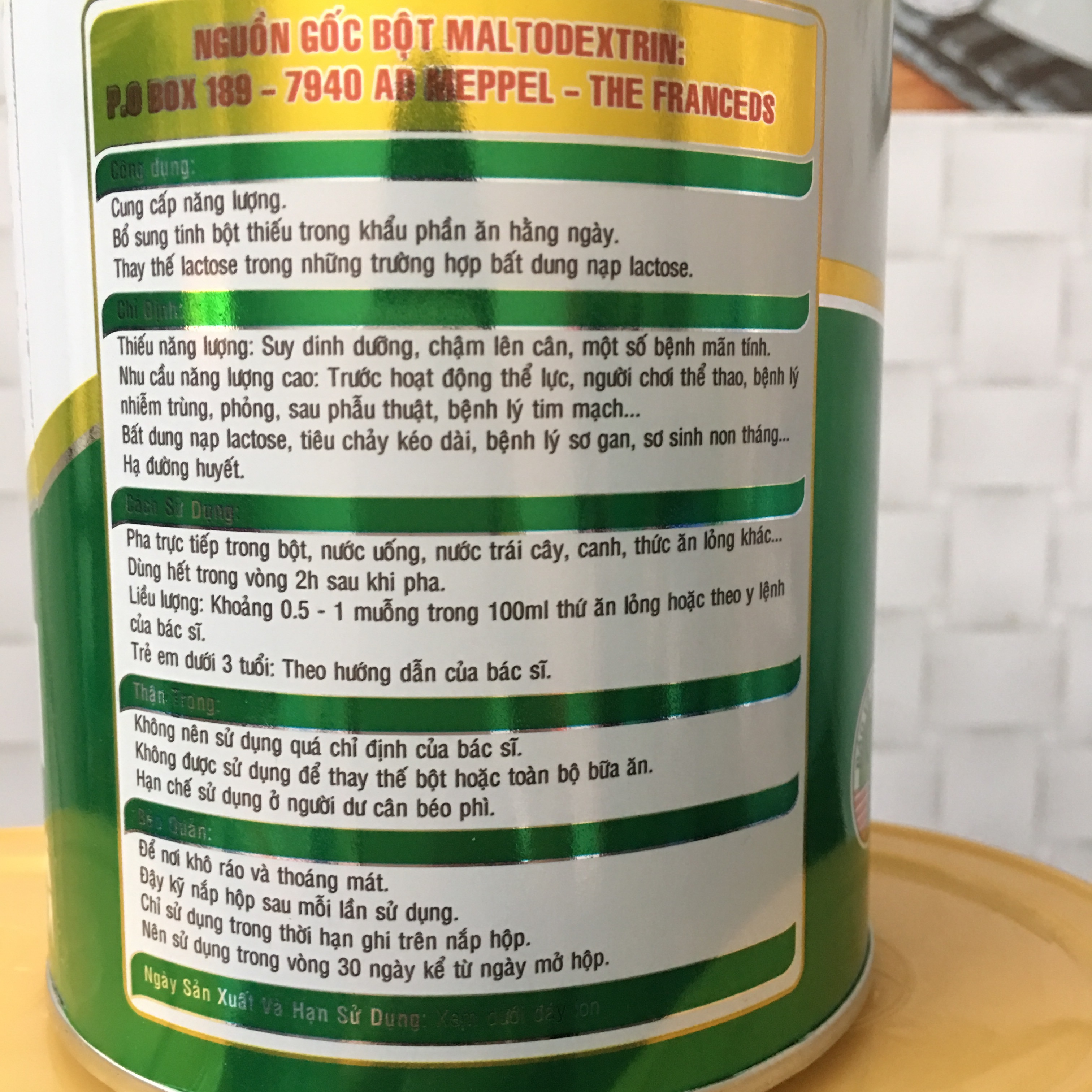 [HCM]Tinh bột Maltodextrin 400g hỗ trợ bé tăng cân