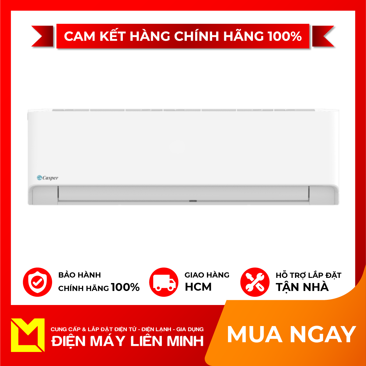 [HCM][Trả góp 0%]Máy lạnh Casper Inverter 1 HP HC-09IA32 Mới...