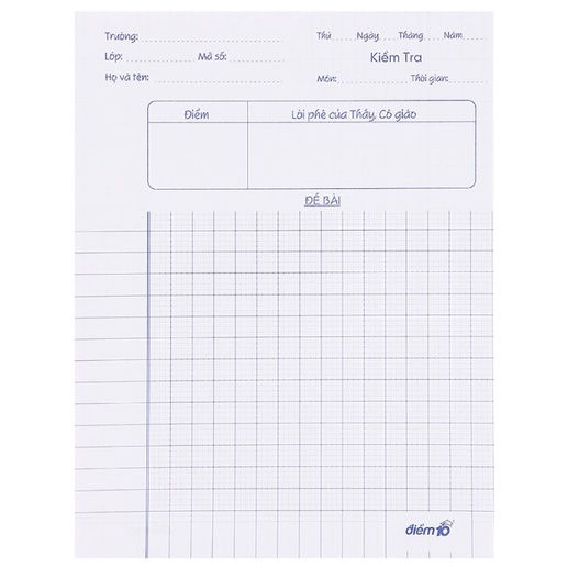Giấy Kiểm Tra 4 ôly vuông TP-GKT01