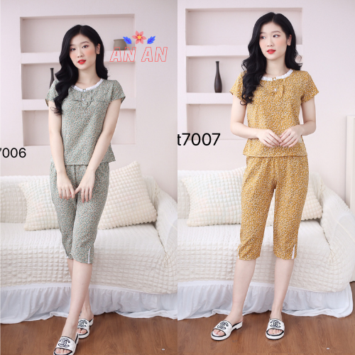 Quần áo mặc nhà, Đồ bộ dài chất lụa mềm mại đẹp xinh