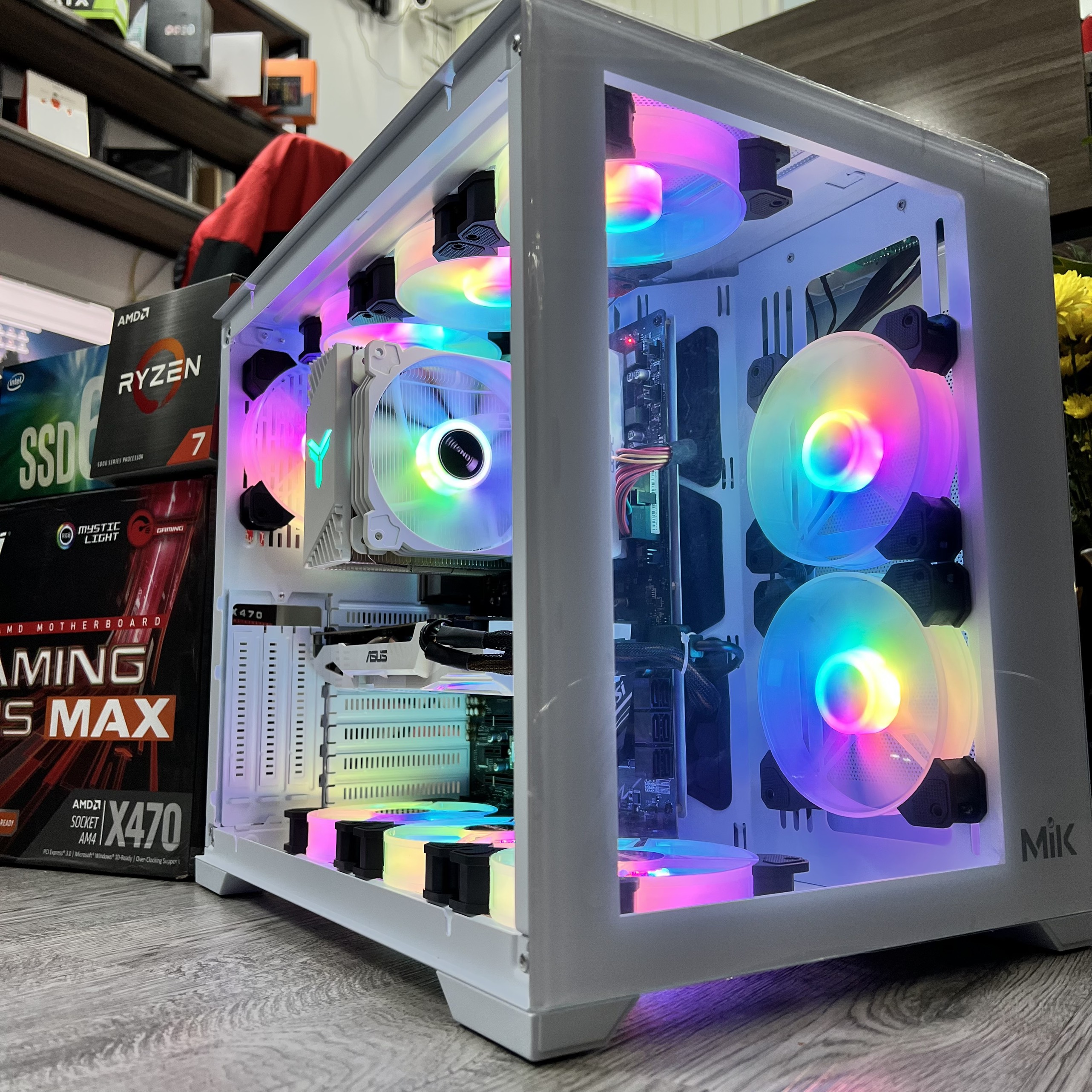 Case máy tính MIK LV12 (Black/Snow White)