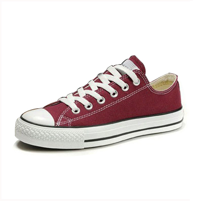 Giày Sneaker Bata Nam Classic Buộc Dây Cổ Thấp Màu Đỏ Đô