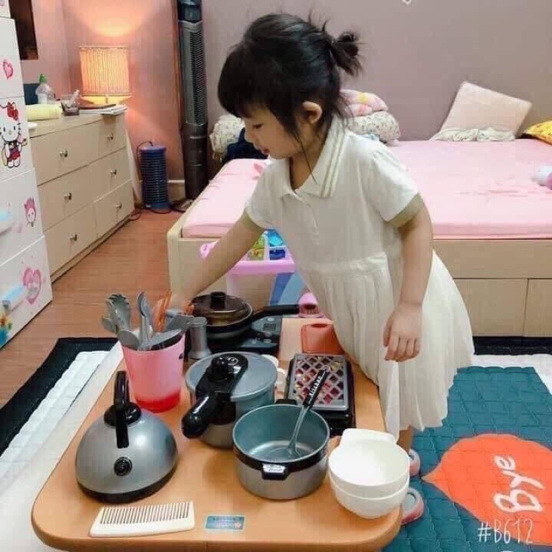 Bộ đồ chơi nấu ăn cho bé gồm 36 đồ vật size to
