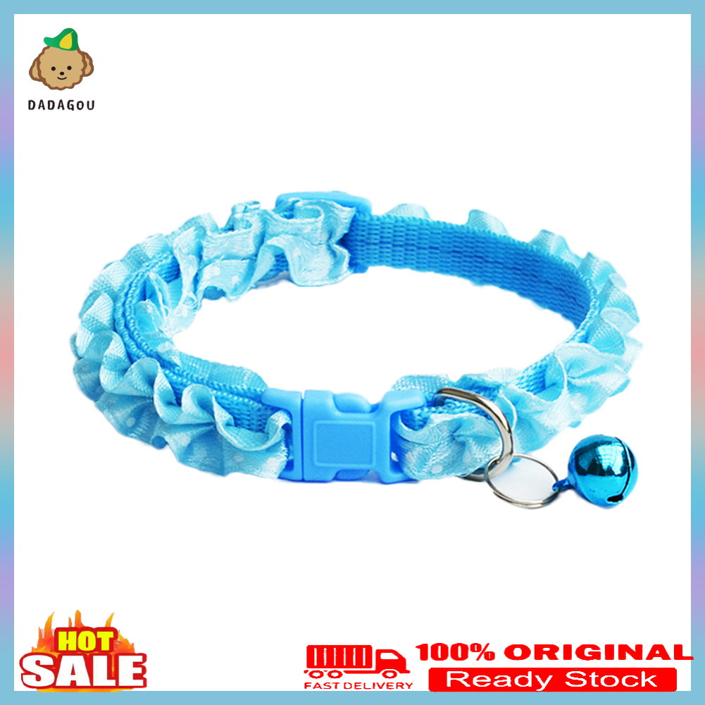 Sweet Flower Design Dog Collars Puppy Necklace with Bell Charm for Small Dogs