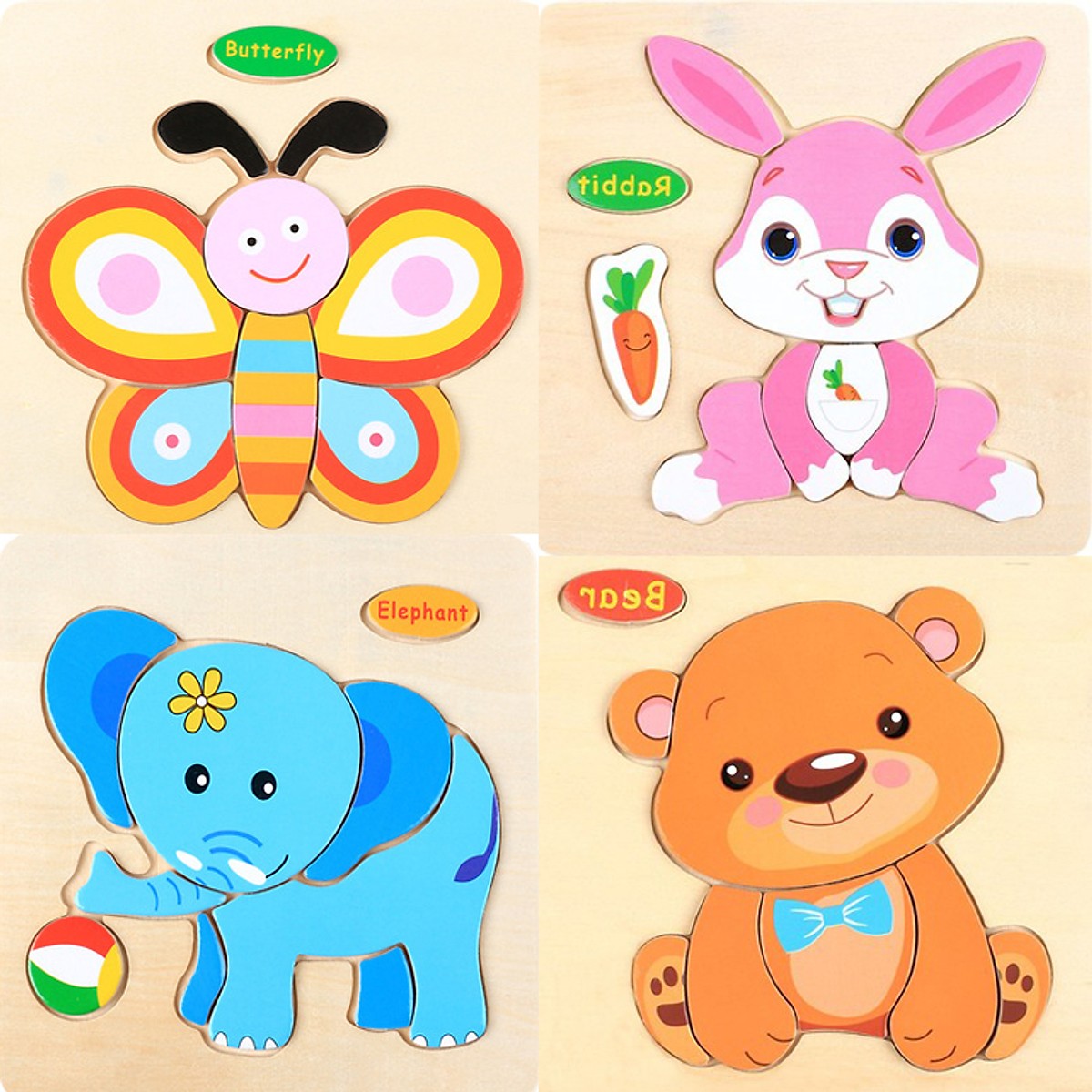 [HCM]Combo 10 tranh ghép hình nổi cho bé