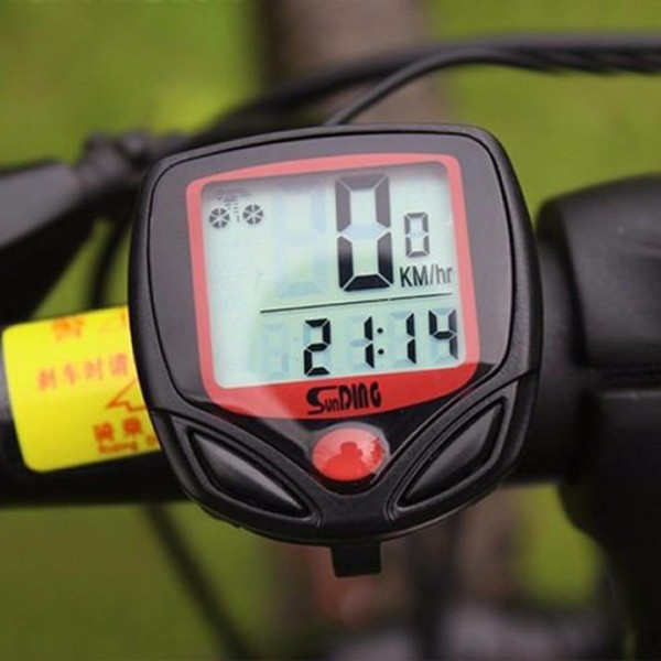 Đồng hồ đo tốc độ xe đạp thể thao có dây Sunding, công tơ mét chống nước, đo km chính xác