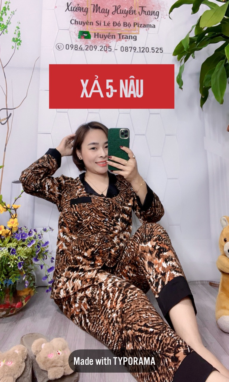 Bộ Pijama Dài Tay Chất Liệu Lụa Mango Cao Cấp