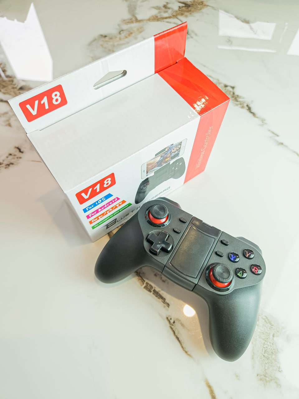 Tay Cầm Chơi Mobile Game V18 - Bluetooth, Led, Có Rung
