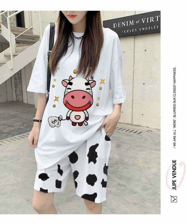 [HCM]Set Bộ In Bò Sữa Cười Đáng Yêu