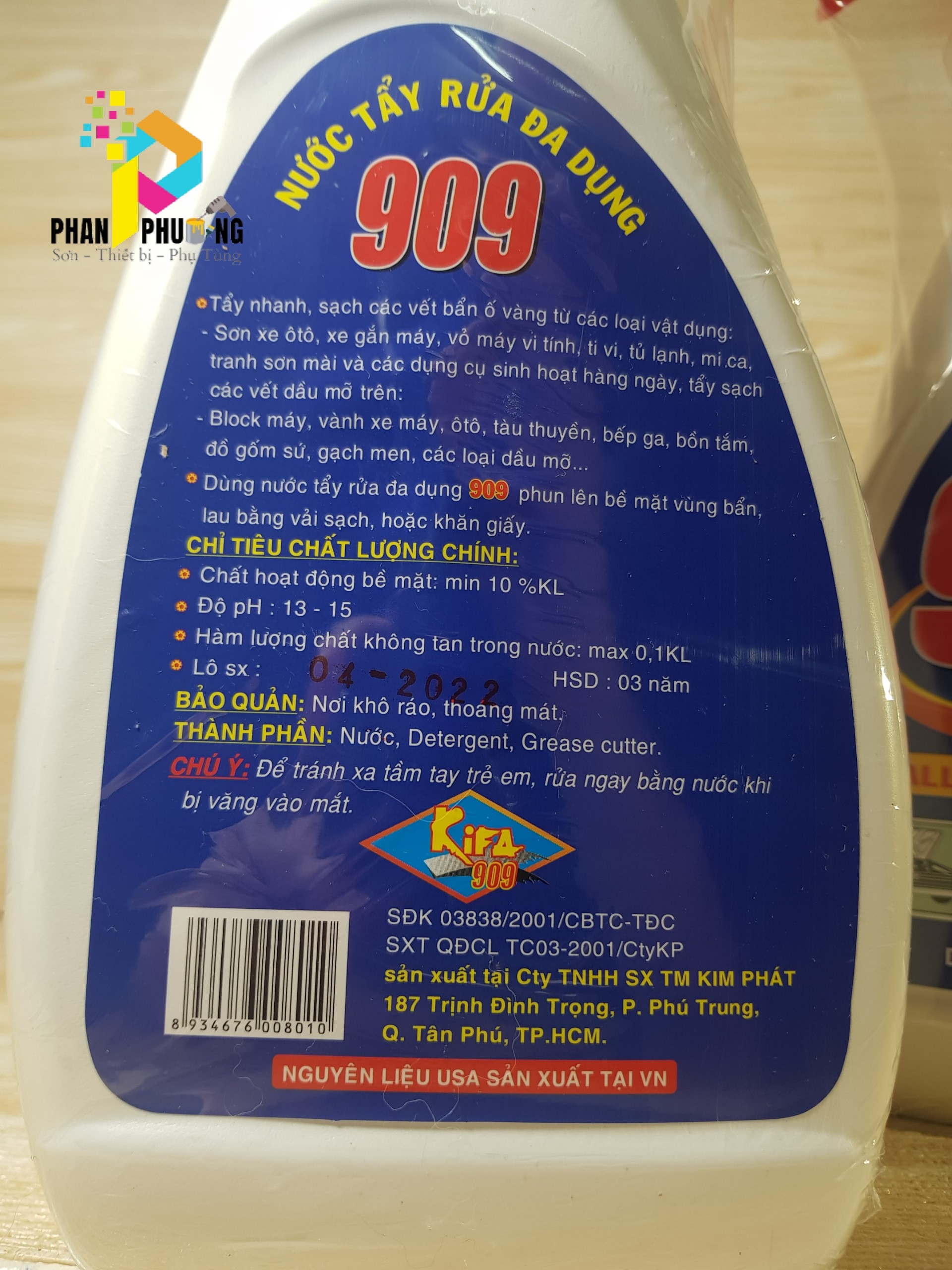 NƯỚC TẨY RỬA ĐA DỤNG 909 chai lớn 850ml