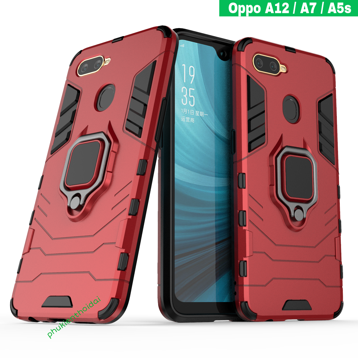 Ốp lưng Oppo A12 / Oppo A5s / Oppo A7 dùng chung Iron Man Iring chống sốc cao cấp