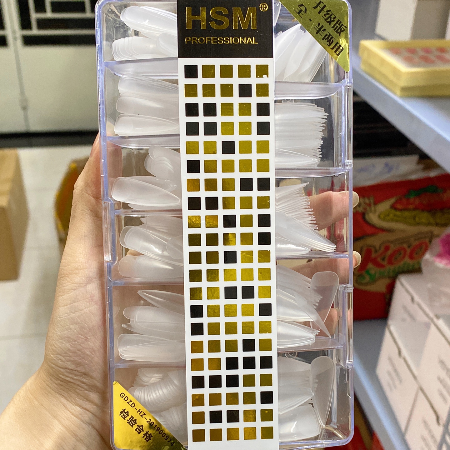 Móng Up HSM Nhám Phom Nhọn Màu Trong , Đục - Mini Nails