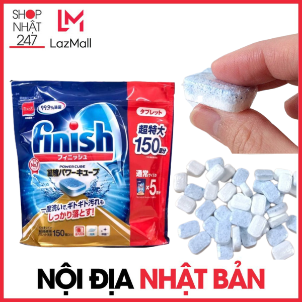 Viên rửa bát finish power cube dành cho máy rửa bát nội địa nhật bản