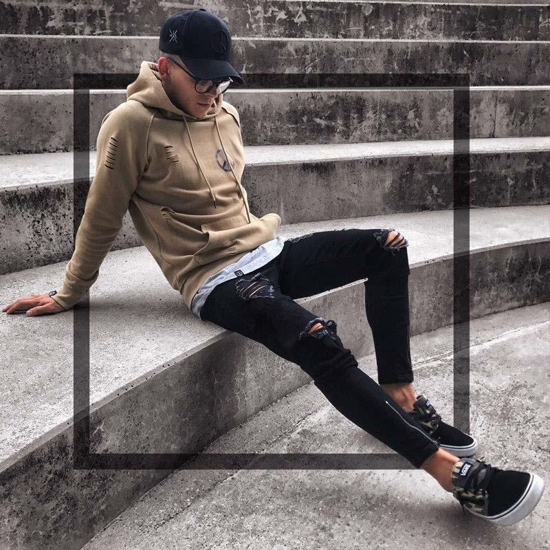 [HCM]Quần jeans nam rách chắp vá Mã: ND1360.