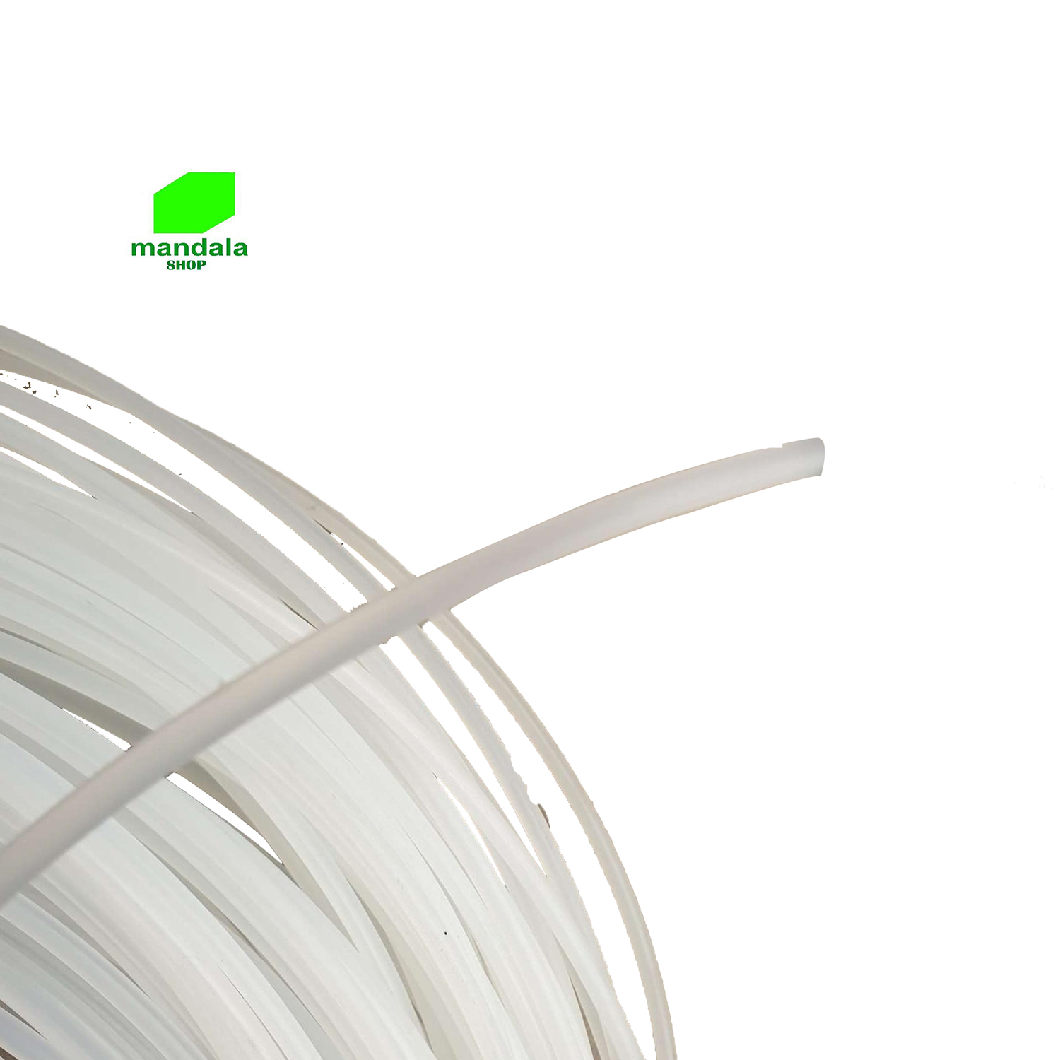 Dây cước cắt cỏ trắng tròn 5mm, nặng 1kg.
