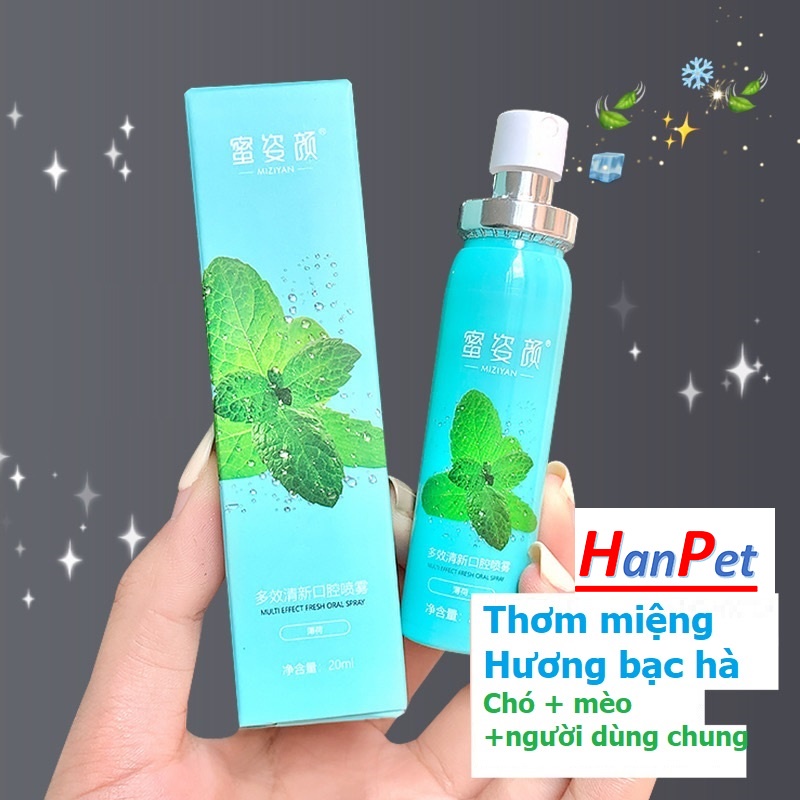 Xịt bạc hà 20ml- Xịt thơm miệng chó mèo
