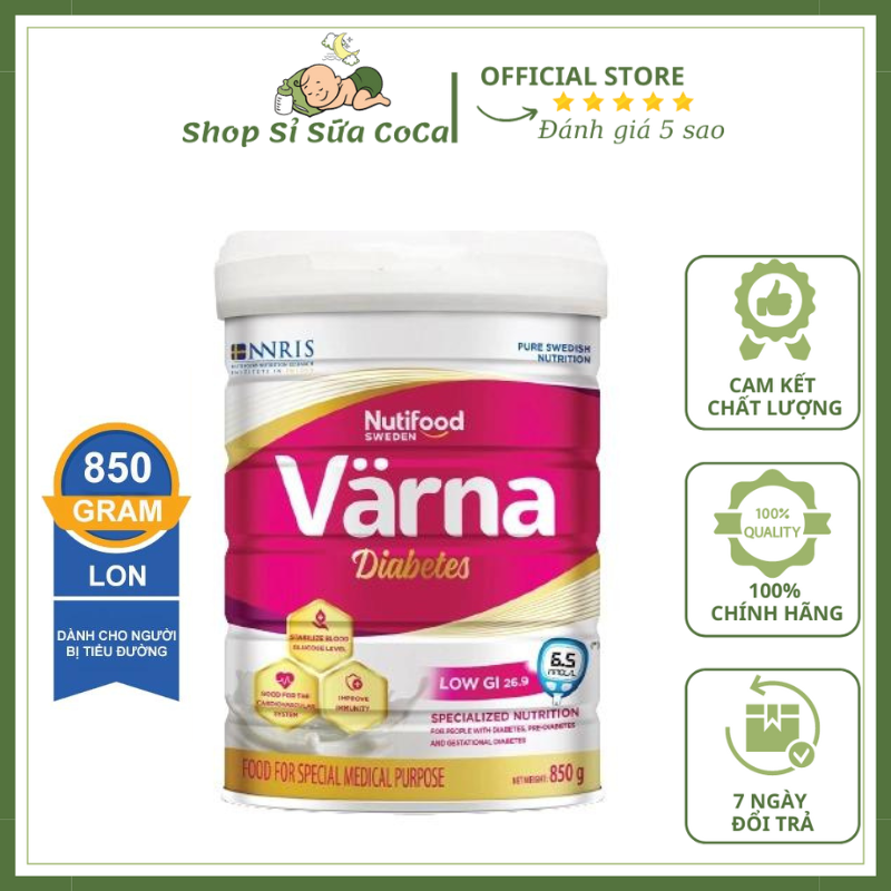 Sữa bột Varna Diabetes 850gr (Dành cho người tiểu đường)