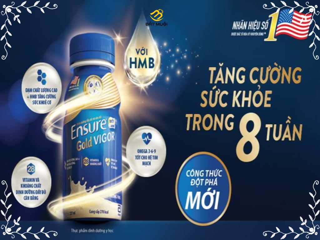 Sữa bột pha sẵn Ensure vani chai 237ml - CTY BÁT MUỘI