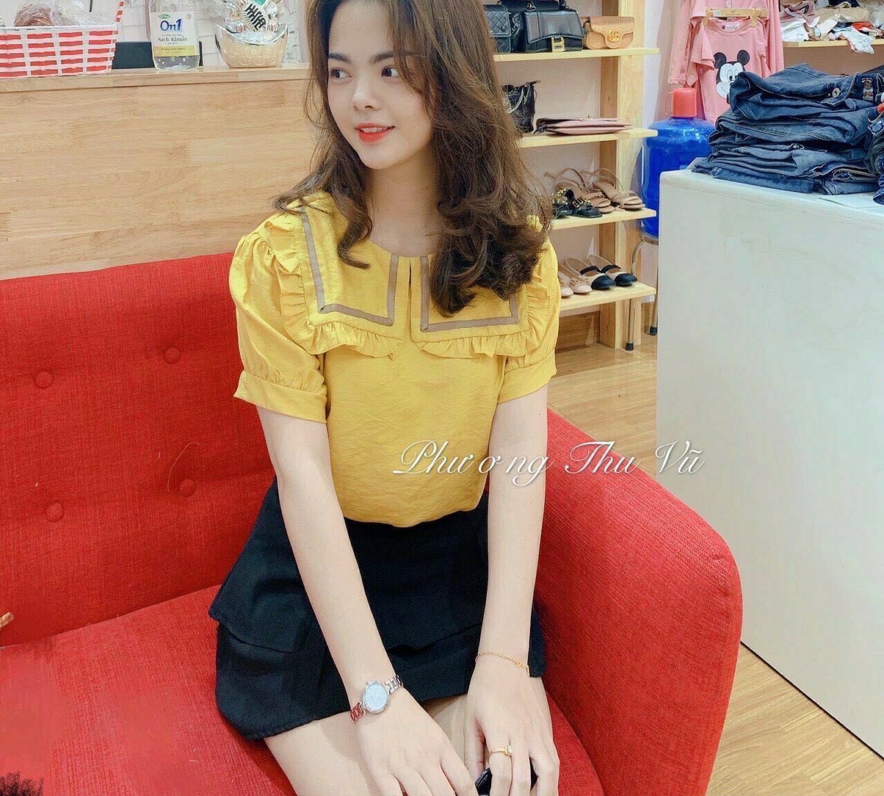 [Hoàn Tiền 15%] Áo sơ mi nữ tay phồng cao cấp ,chất liệu mềm mịn,full team mác hang chuẫn shop (ảnh thật shop chụp ) DIỄM NHI SHOP KV22